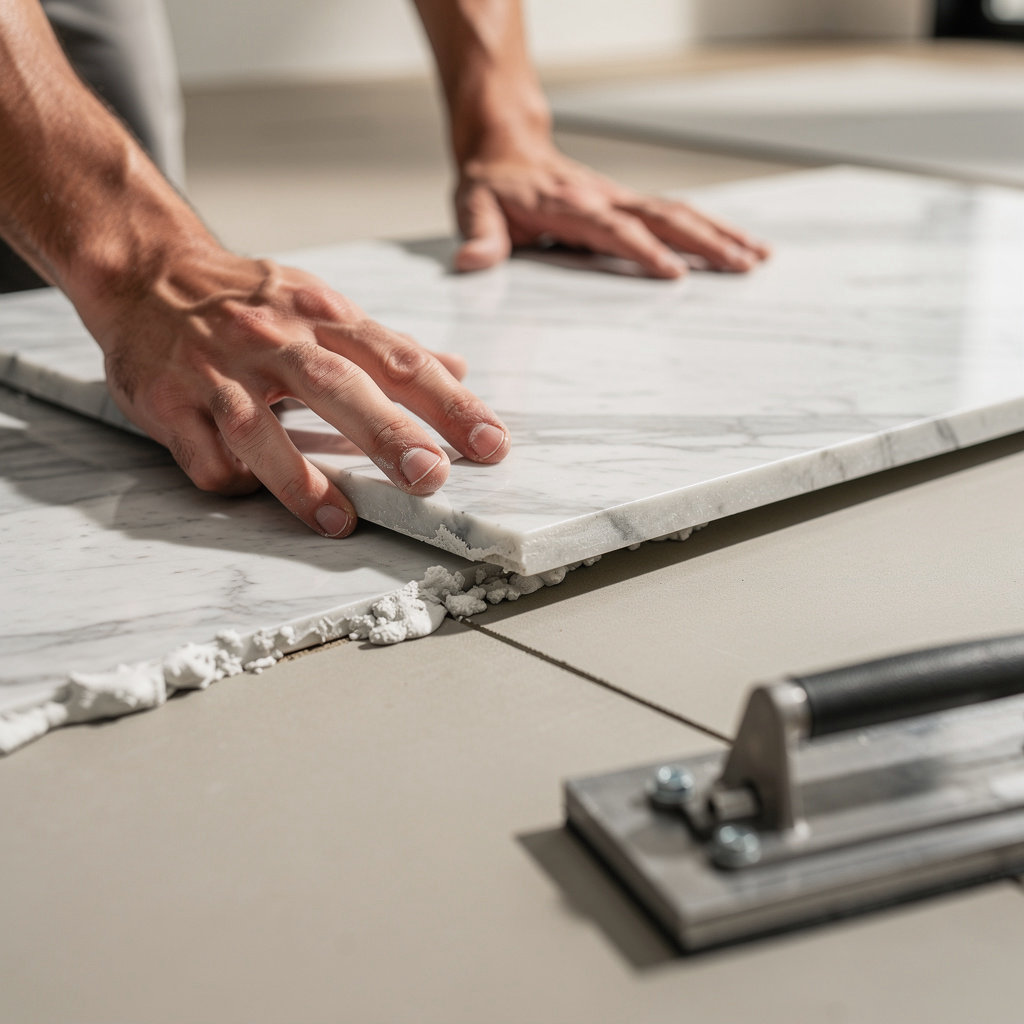Rome Tile & Marble showroom in Los Angeles featuring a wide selection of premium natural stone and tile products